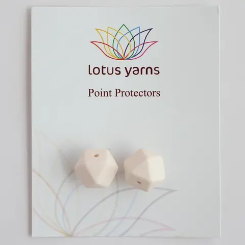 Заглушки для спиц Lotus Yarns Шестигранник айвори, 1 пара