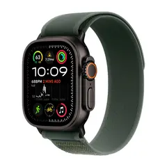 Умные часы Apple Watch Ultra 2 (2024) GPS + Cellular, 49mm, Black Titanium Case with Green Trail Loop S/M, (Зеленый)
