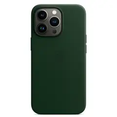 Кожаный чехол с поддержкой MagSafe Apple Leather Case для iPhone 13 Pro, Sequoia Green (Зеленая секвойя)