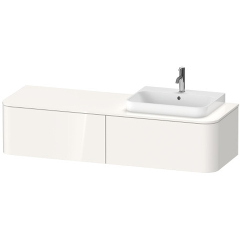 Duravit Happy D.2 Plus HP4934R2222 Тумба подвесная 354x1600x550мм 2 ящика, DX, цвет: белый глянцевый