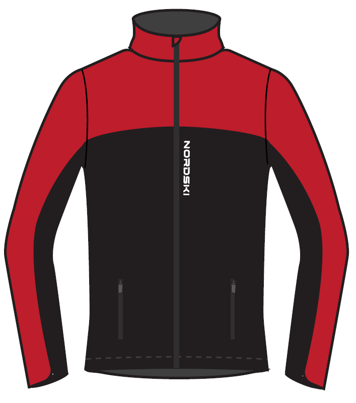 Nordski Jr Active лыжная куртка детская красная-черная - 4