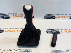 Ручка КПП и ручного тормоза на Lada Priora в коже