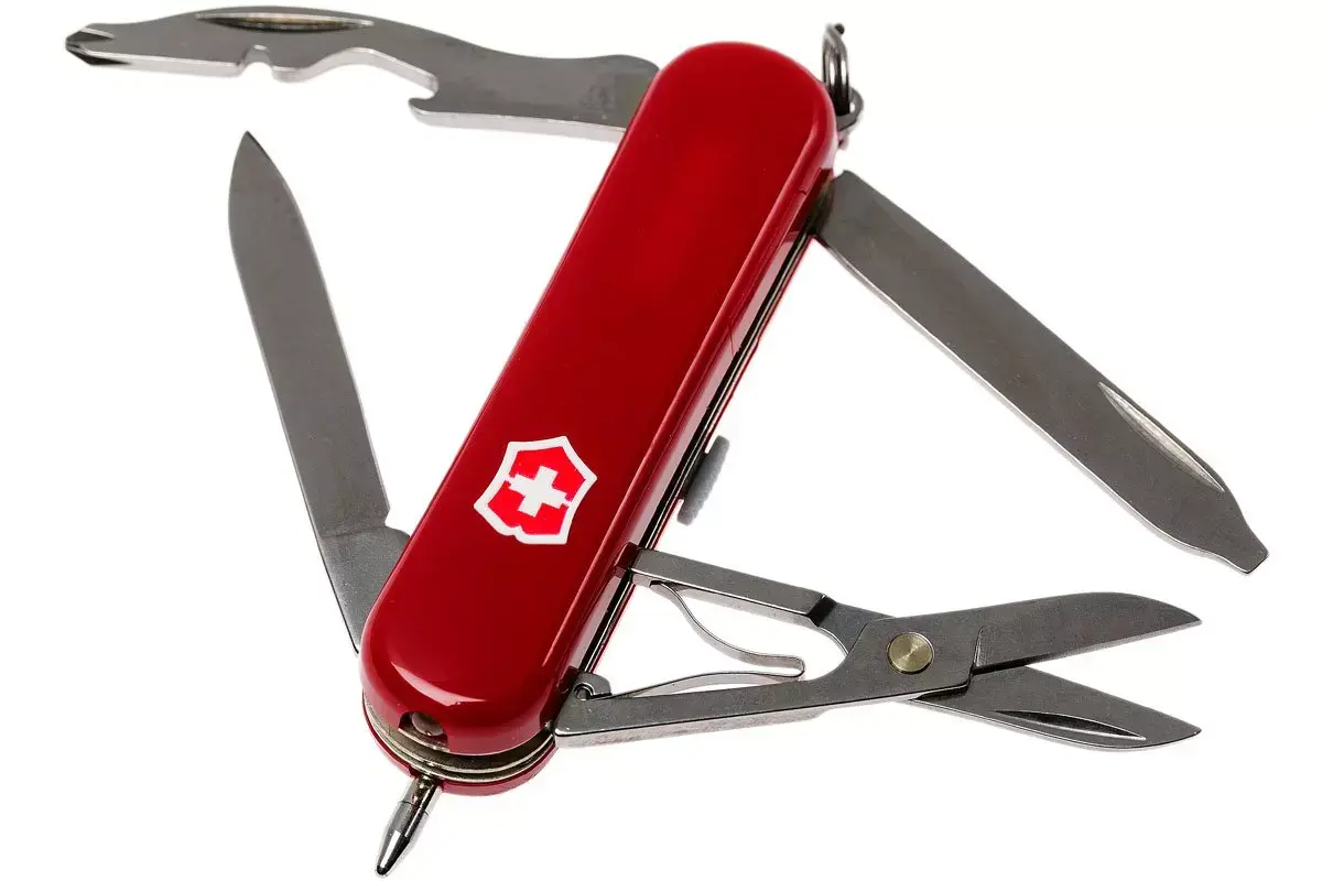 Нож брелок Victorinox Midnite Manager, сталь X55CrMo14, рукоять Cellidor, красный