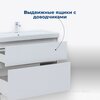 Aquanet 345380 Тумба с раковиной Вега 60 (Flat) напольная 2 ящ. цв. белый глянец (345380)