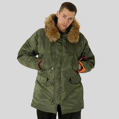 Парка Alpha Industries N-3B Slim Fit Sage Green (Зеленая)