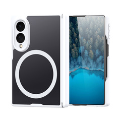Чехол усиленный с белыми рамками и с MagSafe для Samsung Galaxy Z Fold 8, серия Expn Series Magnetic от Dux Ducis
