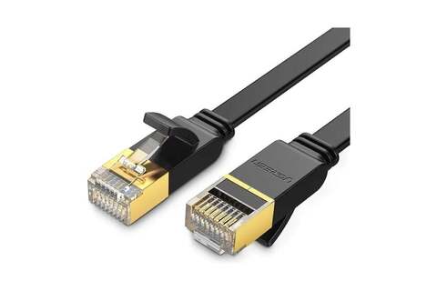 Кабель плоский UGREEN NW106 (30738) Cat 7 U/FTP Lan Cable Flat Design, 0,5м, черный
