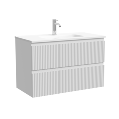 Sancos SNR80/39W Тумба подвесная SANCOS Snob R 790х390х500, c двумя ящиками оснащенными доводчиками, Bianco, арт.SNR80/39W фото