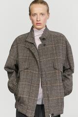 Massimo Dutti Клетчатый бомбер, черный