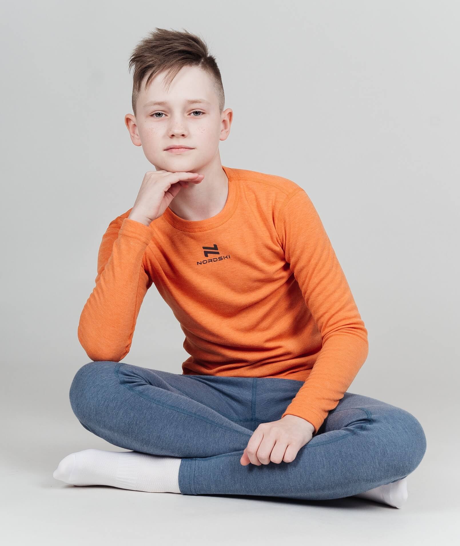 Подростковое термобелье комплект Nordski Soft orange-green - 9