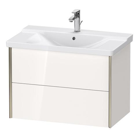 Duravit XViu XV41160B122 Тумба подвесная 565x810x469мм, для раковины #233285, 2 ящика, цвет: белый глянцевый/champagne matt