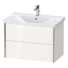 Duravit XViu XV41160B122 Тумба подвесная 565x810x469мм, для раковины #233285, 2 ящика, цвет: белый глянцевый/champagne matt фото