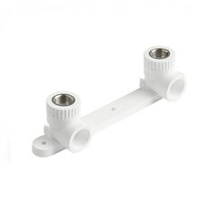 Угольник установочный двойной ПП 25-1/2'' PN 25, с внутренней резьбой, белый, Pro Aqua PA280012P