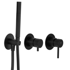 Remer X Style X97D2PNO Смеситель для душа с душевым набором, цвет: черный матовый фото