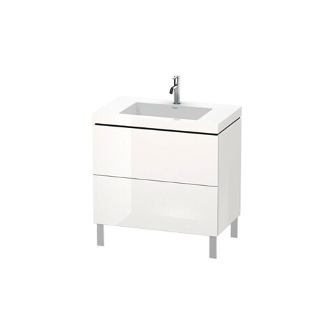 Duravit L-Cube LC6937O2222/UV999200000 Тумба под раковину, шгв 800*480*698, с ножками, раковина-есть, цвет-белый глянцевый