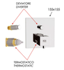 Remer Qubika Thermo QT09KBBO Смеситель для ванны/душа термостат на 2 потока скрытый монтаж (заказывать совместно с rrbox), цвет: белый матовый