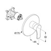 Kludi Zenta SL 486500565 Смеситель для душа встраиваемый на 2 потребителя, цвет: хром
