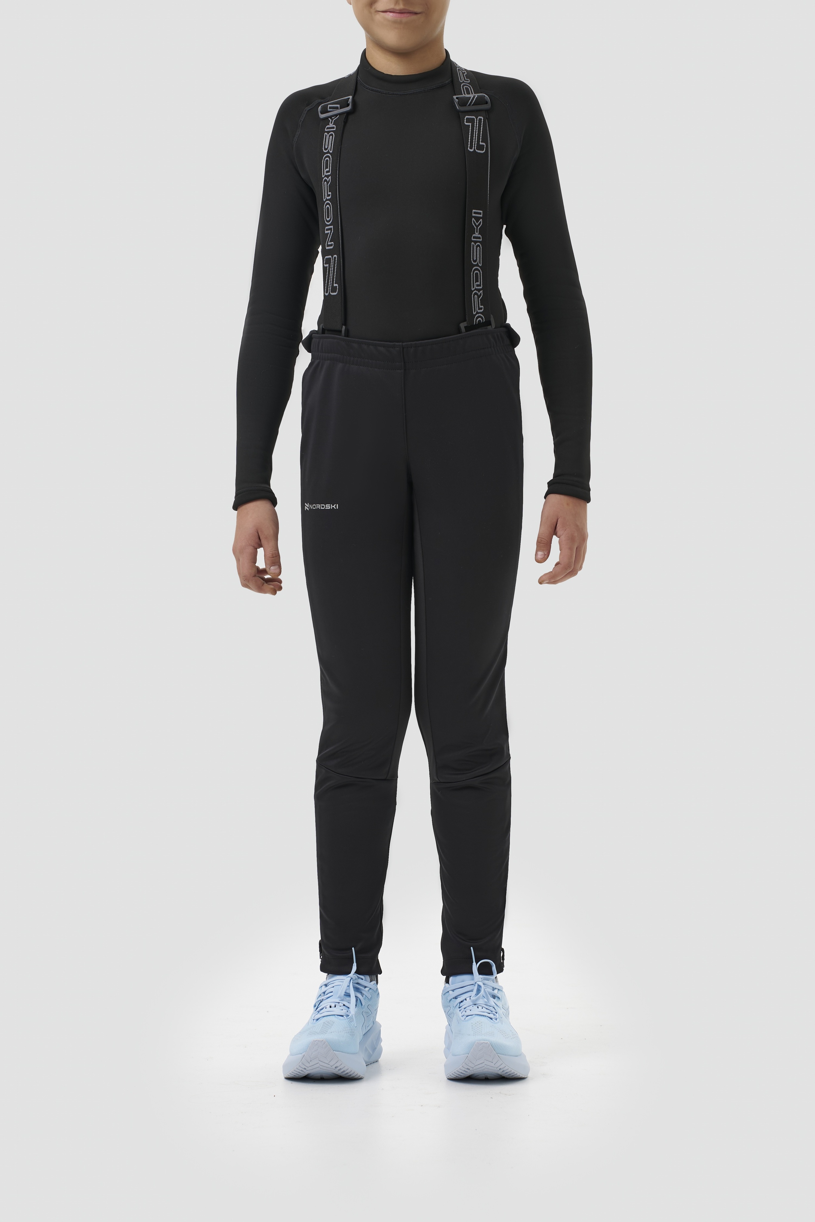 Детский тренировочный лыжный костюм Nordski Jr. Advance light blue-black - 11