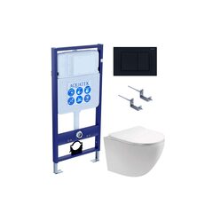 Aquatek SET Aquatek ЕВРОПА-012 4в1 SET Aquatek ЕВРОПА-012 4в1 (рама Aquatek Standard INS-0000012 с клавишей KDI-0000012 и крепежом KKI-0000002+унитаз AQ1901-00 с тонким сиденьем sc) фото