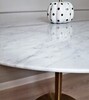 Стол обеденный белый Tulip Marble Brass — фото 7