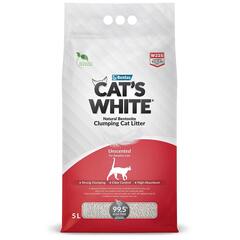 Cat's White Natural комкующийся наполнитель натуральный без ароматизатора для кошачьего туалета 5 л