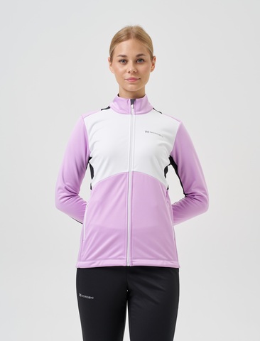 Женская тренировочная лыжная куртка Nordski Advance white-orchid-black