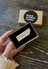 Брошь деревянная «Надеяться не на что, но попытаться можно»