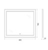 BelBagno Kraft SPC-KRAFT-500-900-LED-TCH-WARM Зеркало со встроенным светильником, сенсорным выключателем и подогревом, цвет: серый