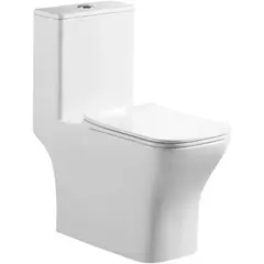 BelBagno Neon BB8617CPR-MN/SC Унитаз-моноблок безободковый с сиденьем, цвет: белый фото