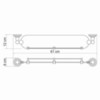 WasserKRAFT Ammer K-7044 Полка косметическая, цвет: хром