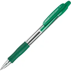 Ручка шариковая автоматическая Pilot BPGP-10R-F G Super grip зеленая (толщина линии 0.22 мм)