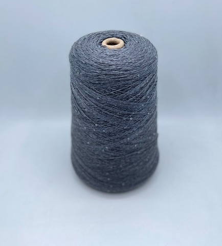Бобинная пряжа (пр.Италия).art-Merino paillettes 380м/100гр, 96% меринос, 4% Пайетки(3мм)(полиэстер), цвет-Графит+прозрачная пайетка, арт.30663