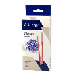 
          Ручка шариковая на масляной основе Alingar "Classy", 1 мм, красная, игольчатый наконечник, круглый, матовый, пластиковый корпус, карт. уп.