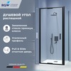 RGW 7032135200-14 Душевой уголок 100*100*200 RGW SV-135-2B (SV-05-2B + Z-050-3B) Квадрат/Чёрный/Прозрачное/8 мм