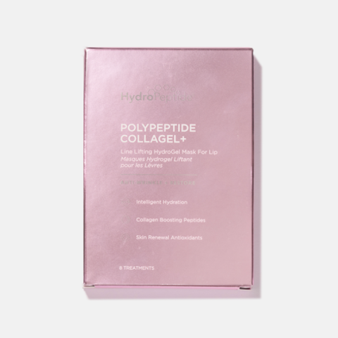 HYDROPEPTIDE PolyPeptide Collagel+ Lip Mask Обновляющая и повышающая упругость гидрогелевая маска для губ 8 шт.