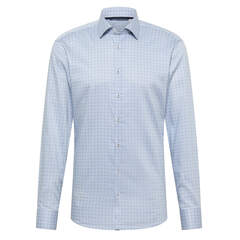 Сорочка мужская Eterna Slim Fit 1294-F171-12 с голубым принтом
