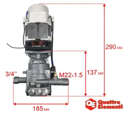 Двигатель эл. переменного тока QUATTRO ELEMENTI Napoli 180 Turbo в сборе с насосом (912-112-013)
