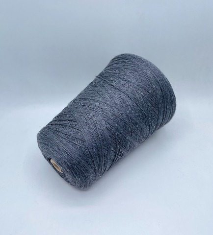 Бобинная пряжа (пр.Италия).art-Merino paillettes 380м/100гр, 96% меринос, 4% Пайетки(3мм)(полиэстер), цвет-Графит+прозрачная пайетка, арт.30663