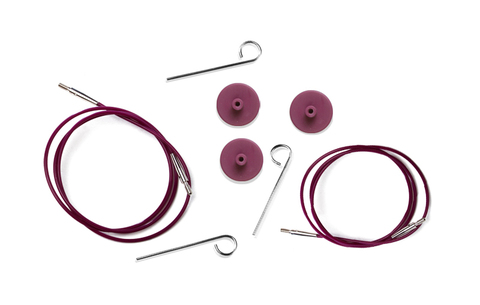 KnitPro Purple Silver Cord тросик сменный