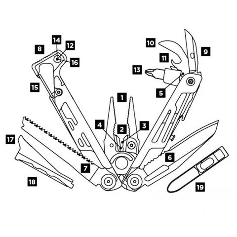 Мультитул Leatherman Signal Coyote, 19 функций, нейлоновый чехол (832404) | Multitool-Leatherman.Ru