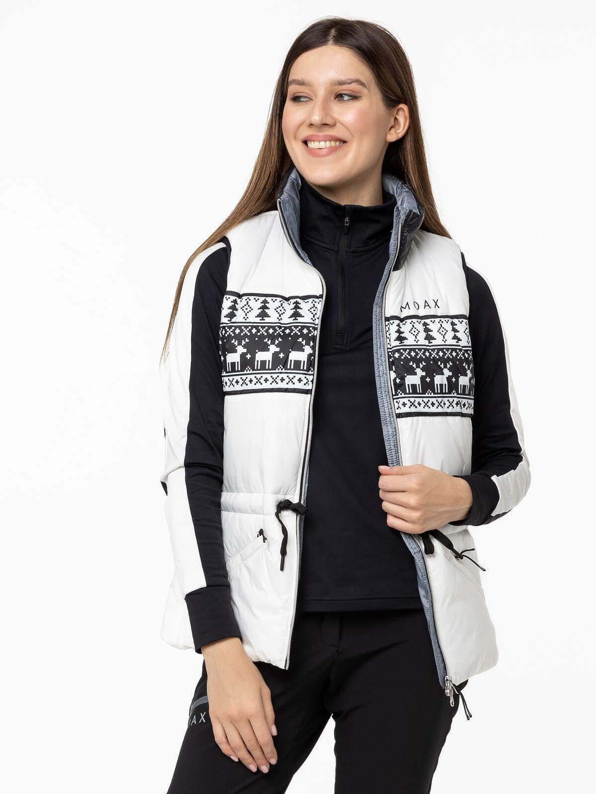Женский утепленный жилет Moax Laura Dupont белый - 4