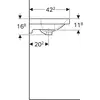 Geberit Acanto 500.634.01.2 Раковина 90x42.2см, белый