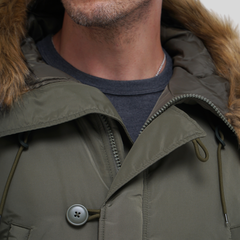 Парка Alpha Industries N-3B Logo Oxford Parka Olive Green (Зеленая)