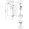 Gessi Emporio shower 35183#149 Душевая система, с верхним душем, термостатическим смесителем, штанга, шланг, ручно душ, цвет: Finox Brushed Nickel