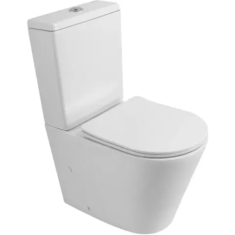 BelBagno BB2149CP-TOR/SC Чаша унитаза безободкового со смывом "Торнадо" с сиденьем дюропласт soft close, P-trap