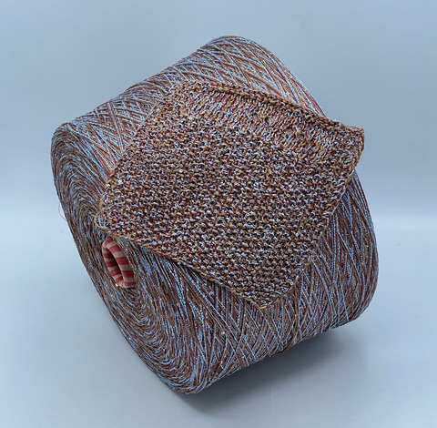 Авторская смотка, 268м, Шелк, Полиэстер(Пайетка)(Люрекс), Хлопок, Лен, Вискоза, Мультиколор, 41411