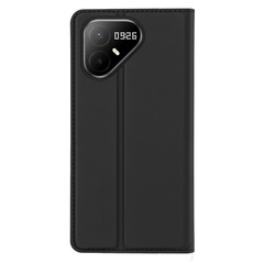 Чехол книжка из кожи черного цвета для Tecno Pova 8 Pro 5G, серия Skin Pro Series от Dux Ducis