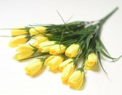 Крокусы искусственные, букет 15 голов, 36 см.