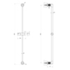 Gessi Inciso 58144#149 Штанга для душа, цвет: finox