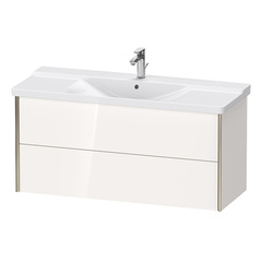 Duravit XViu XV41180B122 Тумба подвесная 565x1210x469мм, для раковины #233212, 2 ящика, цвет: белый глянцевый/champagne matt фото